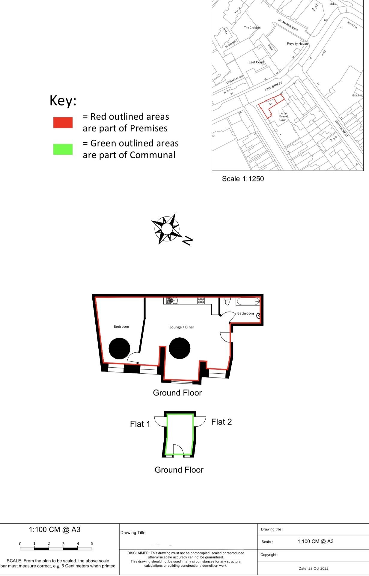 Land Registry Compliant Lease Plans HMO Floor Plan