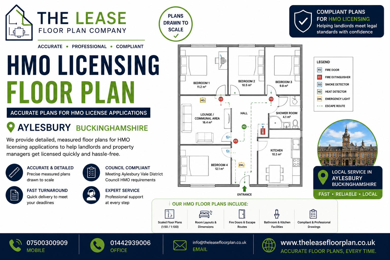 HMO Licensing Floor Plan in Aylesbury