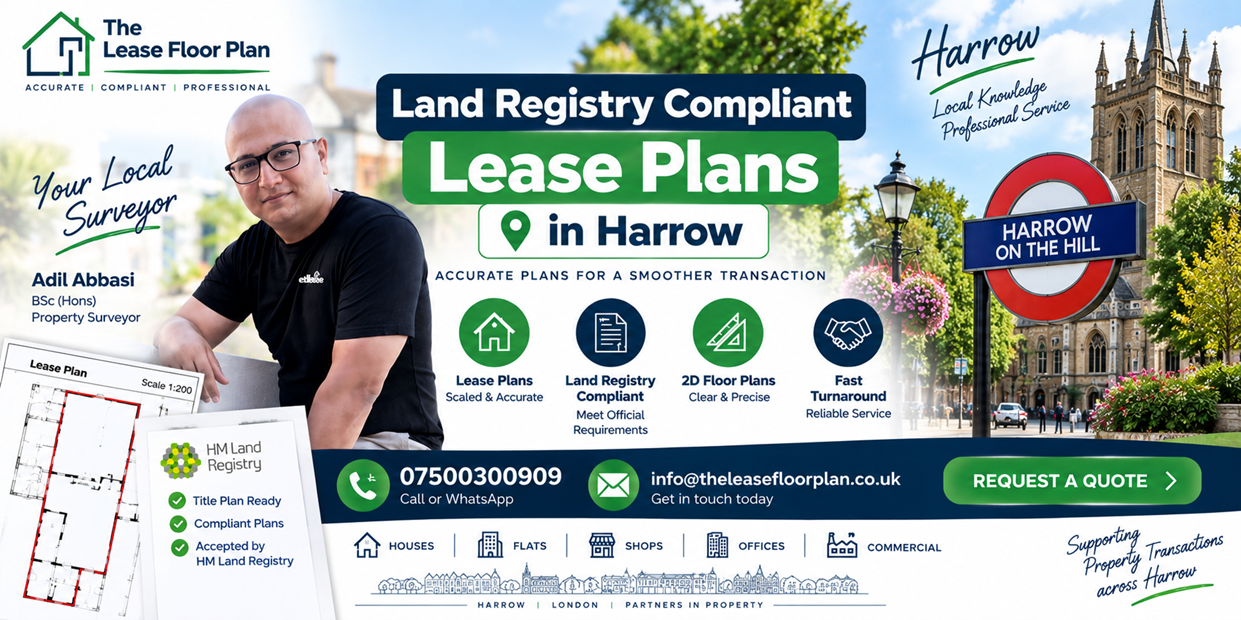 Land Registry Compliant Lease Plans in Harrow