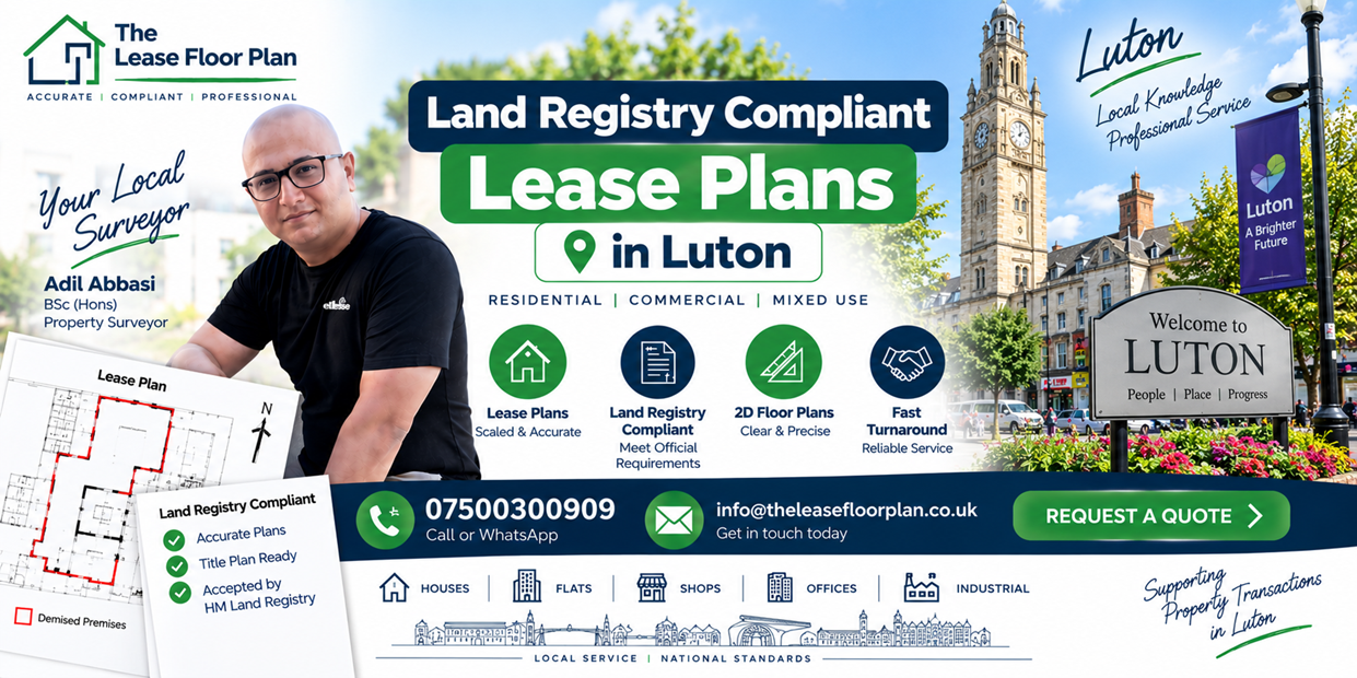 Land Registry Compliant Lease Plans in Luton